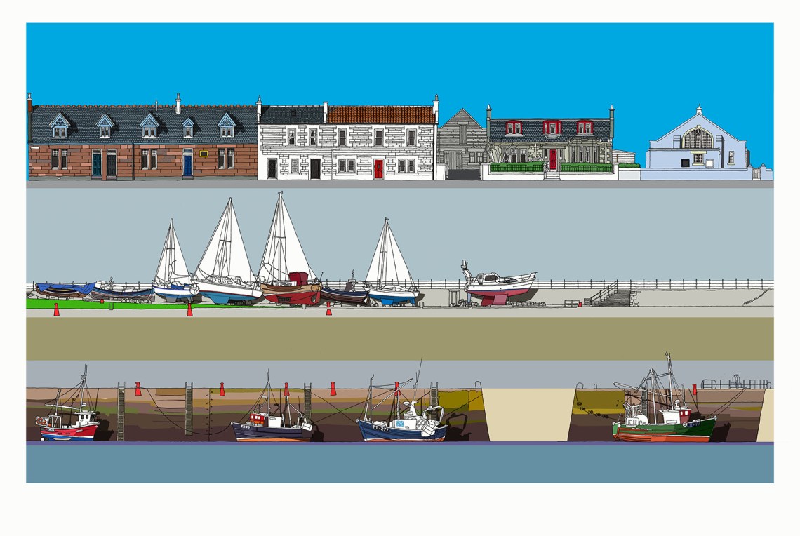 Port Seton 91x61cm Poster